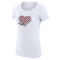 Carolina Hurricanes - G-III 4Her by Carl Banks Women's Super-Slim Fit Lightweight Heart T-Shirt White