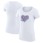 Colorado Avalanche - G-III 4Her by Carl Banks Women's Super-Slim Fit Lightweight Heart T-Shirt White