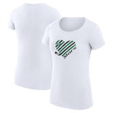 Dallas Stars - G-III 4Her by Carl Banks Women's Super-Slim Fit Lightweight Heart T-Shirt White
