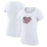 Florida Panthers - G-III 4Her by Carl Banks Women's Super-Slim Fit Lightweight Heart T-Shirt White