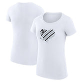 Los Angeles Kings - G-III 4Her by Carl Banks Women's Super-Slim Fit Lightweight Heart T-Shirt White