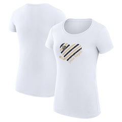 Vegas Golden Knights G-III 4Her by Carl Banks Women's Super-Slim Fit Lightweight Heart T-Shirt White