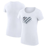 Winnipeg Jets - G-III 4Her by Carl Banks Women's Super-Slim Fit Lightweight Heart T-Shirt White