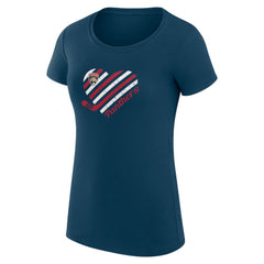 Florida Panthers - G-III 4Her by Carl Banks Women's Super-Slim Fit Lightweight Heart T-Shirt Navy