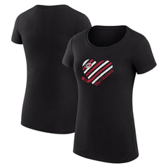 Carolina Hurricanes - G-III 4Her by Carl Banks Women's Super-Slim Fit Lightweight Heart T-Shirt Black