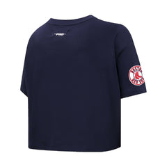 Boston Red Sox Pro Standard Women's Painted Sky Boxy Cropped T-Shirt Online