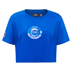 Chicago Cubs Pro Standard Women's Painted Sky Boxy Cropped T-Shirt for sale