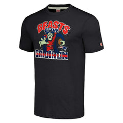 New England Patriots Homage Unisex Monsters of the Gridiron Halloween Tri-Blend T-Shirt Charcoal - NFL