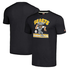 Pittsburgh Steelers Homage Unisex Monsters of the Gridiron Halloween Tri-Blend T-Shirt Charcoal - NFL