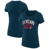 Cleveland Guardians G-III 4Her by Carl Banks Women's Super-Slim Fit Lightweight Filigree Team T-Shirt Sale