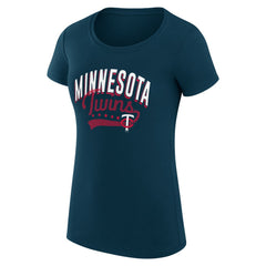 Minnesota Twins G-III 4Her by Carl Banks Women's Super-Slim Fit Lightweight Filigree Team T-Shirt Sale