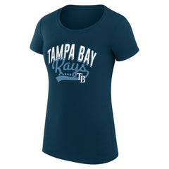 Tampa Bay Rays G-III 4Her by Carl Banks Women's Super-Slim Fit Lightweight Filigree Team T-Shirt On Sale