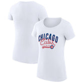 Chicago Cubs G-III 4Her by Carl Banks Women's Super-Slim Fit Lightweight Filigree Team T-Shirt Sale