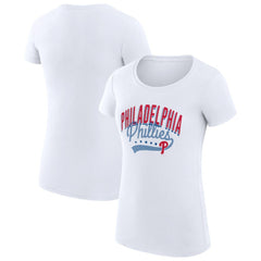Philadelphia Phillies G-III 4Her by Carl Banks Women's Super-Slim Fit Lightweight Filigree Team T-Shirt Near Me