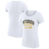 Pittsburgh Pirates G-III 4Her by Carl Banks Women's Super-Slim Fit Lightweight Filigree Team T-Shirt On Sale