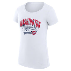 Washington Nationals G-III 4Her by Carl Banks Women's Super-Slim Fit Lightweight Filigree Team T-Shirt Near Me
