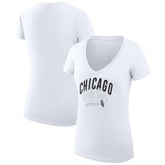Chicago White Sox G-III 4Her by Carl Banks Women's Super-Slim Fit Lightweight Filigree Team V-Neck T-Shirt Near Me
