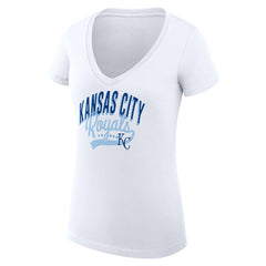Kansas City Royals G-III 4Her by Carl Banks Women's Super-Slim Fit Lightweight Filigree Team V-Neck T-Shirt Online