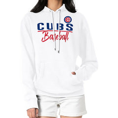 Chicago Cubs G-III 4Her by Carl Banks Women's Team Fleece Pullover Hoodie Clearance
