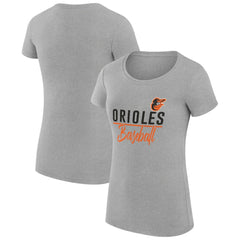 Baltimore Orioles G-III 4Her by Carl Banks Women's Super-Slim Fit Lightweight Team Graphic T-Shirt On Sale