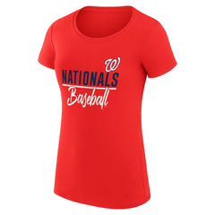 Washington Nationals G-III 4Her by Carl Banks Women's Super-Slim Fit Lightweight Team Graphic T-Shirt for sale