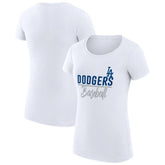 Los Angeles Dodgers G-III 4Her by Carl Banks Women's Super-Slim Fit Lightweight Team Graphic T-Shirt Online
