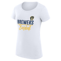 Milwaukee Brewers G-III 4Her by Carl Banks Women's Super-Slim Fit Lightweight Team Graphic T-Shirt for sale