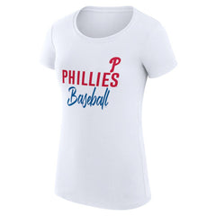 Philadelphia Phillies G-III 4Her by Carl Banks Women's Super-Slim Fit Lightweight Team Graphic T-Shirt discount