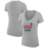 St. Louis Cardinals G-III 4Her by Carl Banks Women's Super-Slim Fit Lightweight Team Graphic V-Neck T-Shirt for sale