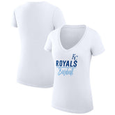 Kansas City Royals G-III 4Her by Carl Banks Women's Super-Slim Fit Lightweight Team Graphic V-Neck T-Shirt Online