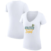 Athletics G-III 4Her by Carl Banks Women's Super-Slim Fit Lightweight Team Graphic V-Neck T-Shirt Online