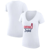 St. Louis Cardinals G-III 4Her by Carl Banks Women's Super-Slim Fit Lightweight Team Graphic V-Neck T-Shirt Lifestyle
