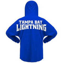Tampa Bay Lightning - Fanatics Women's Jersey Lace-Up V-Neck Long Sleeve Hoodie T-Shirt Blue