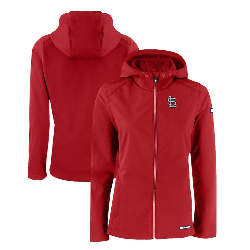 St. Louis Cardinals Cutter & Buck Women's Evoke Eco Softshell Recycled Full-Zip Jacket for sale