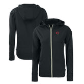 Cincinnati Reds Cutter & Buck Women's Daybreak Eco Recycled Full-Zip Hoodie Lifestyle