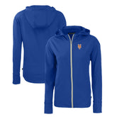 New York Mets Cutter & Buck Women's Daybreak Eco Recycled Full-Zip Hoodie On Sale