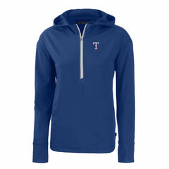 Texas Rangers Cutter & Buck Women's Daybreak Eco Recycled Half-Zip Hoodie for sale