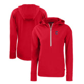 Cleveland Guardians Cutter & Buck Women's Daybreak Eco Recycled Half-Zip Hoodie Lifestyle