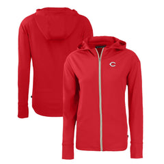 Cincinnati Reds Cutter & Buck Women's Daybreak Eco Recycled Full-Zip Hoodie Sale