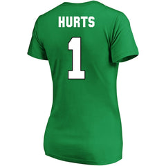 Jalen Hurts Philadelphia Eagles Women's Plus Size Fair Catch Name & Number Scoop Neck T-Shirt Kelly Green - NFL
