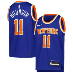 Nike - Jalen Brunson New York Knicks Youth Swingman Jersey - Icon Edition - Blue