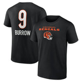 Joe Burrow Cincinnati Bengals Team Wordmark Name & Number T-Shirt Black - NFL