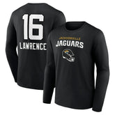 Trevor Lawrence Jacksonville Jaguars Team Wordmark Long Sleeve T-Shirt Black - NFL