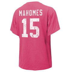 Patrick Mahomes Kansas City Chiefs Majestic Threads Women's Name & Number T-Shirt Pink - NFL