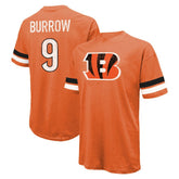 Joe Burrow Cincinnati Bengals Majestic Threads Name & Number Oversize Fit T-Shirt Orange - NFL