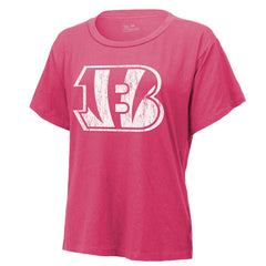Joe Burrow Cincinnati Bengals Majestic Threads Women's Name & Number T-Shirt Pink - NFL