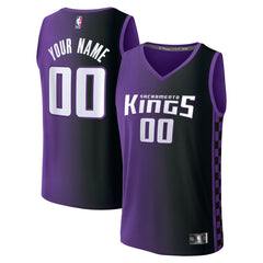 Fanatics - Sacramento Kings Youth Fast Break Custom Replica Jersey - Purple - Statement Edition