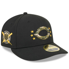 Cincinnati Reds New Era 2024 Armed Forces Day Low Profile 59FIFTY Fitted Hat Lifestyle