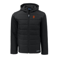 San Francisco Giants Cutter & Buck Big & Tall Evoke Hybrid Eco Softshell Recycled Full-Zip Hoodie discount