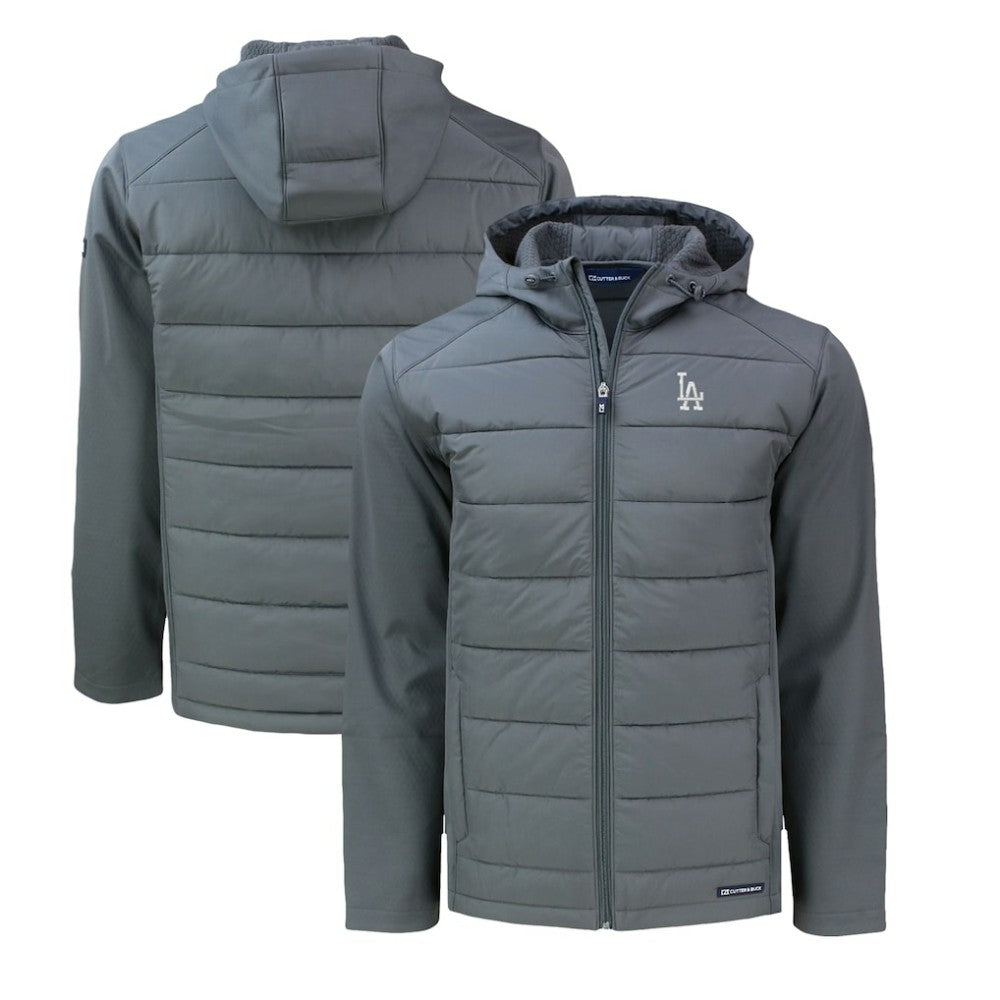 Los Angeles Dodgers Cutter & Buck Evoke Hybrid Eco Softshell Recycled Full-Zip Hoodie discount